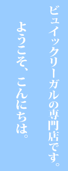 ビュイックリーガル専門店です。ようこそ、こんにちは。